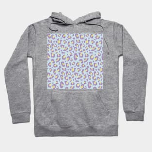 Light Blue Geometric Leopard Print Hoodie